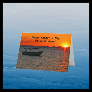 Fishing Boat  Happy Father's Day Husband Card