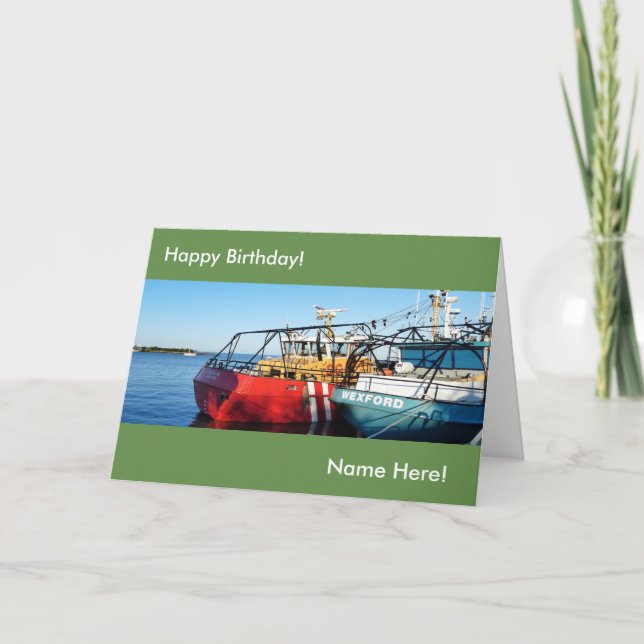 Fishing Boat image for Greeting Card (Front)