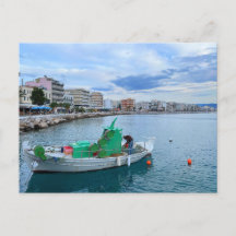 Fishing Boat In Harbour Corinth Greece