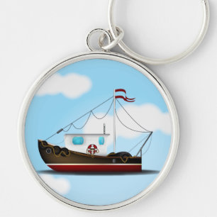 Fishing Boat Key Ring