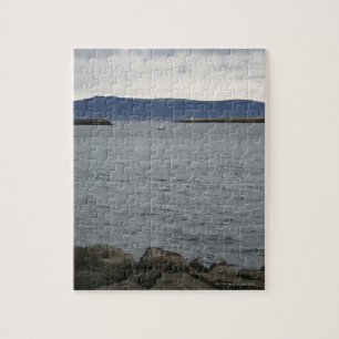 Fishing boat leaving harbour, Reykjavik, Iceland Jigsaw Puzzle