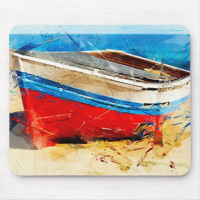 Fishing Boat Mouse Mat (Front)