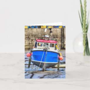 Fishing Boat Newquay Harbour Card