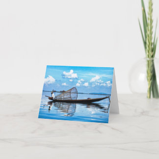 Fishing Boat on Inle Card