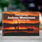 Fishing Boat on Lake Memorial Guest Book