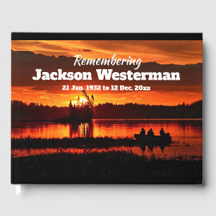 Fishing Boat on Lake Memorial  Guest Book