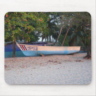 Fishing Boat on Tamarindo Beach, Costa Rica Mouse Mat