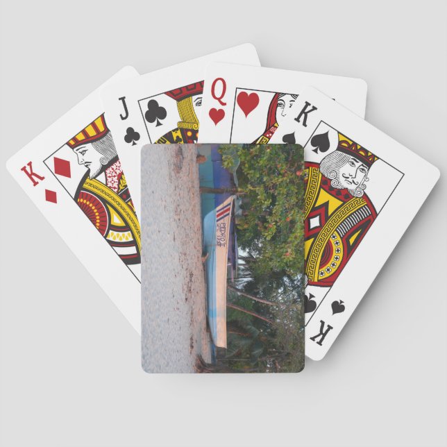 Fishing Boat on Tamarindo Beach, Costa Rica Playing Cards (Back)