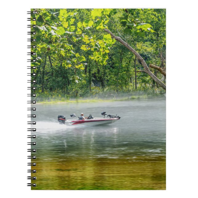 Fishing Boat On The Move Notebook (Front)