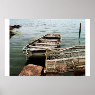 Fishing boat poster