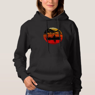 Fishing Boat Retro Cool Bass Fly Fish Fisherman Hoodie