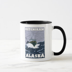 Fishing Boat Scene - Ketchikan, Alaska Mug