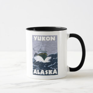 Fishing Boat Scene - Yukon, Alaska Mug