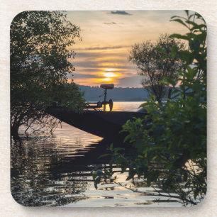 Fishing Boat Sunrise Coaster