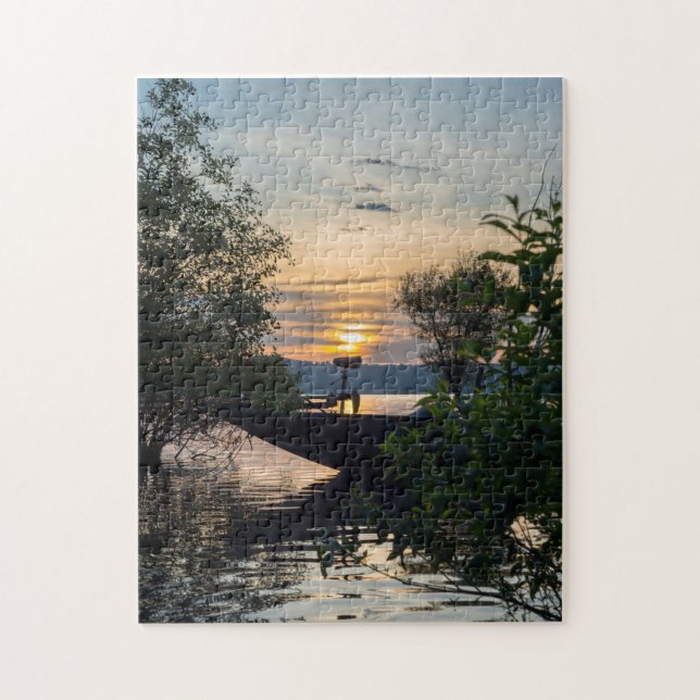 Fishing Boat Sunrise Jigsaw Puzzle (Vertical)