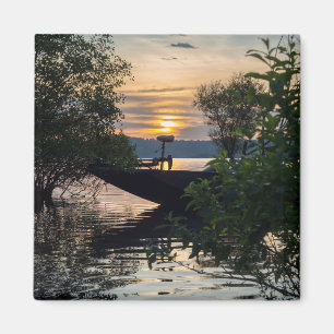 Fishing Boat Sunrise Magnet