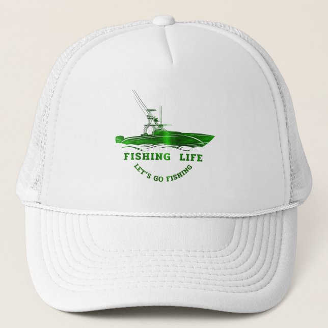 Fishing Boat  Trucker Hat (Front)