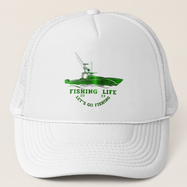 Fishing Boat  Trucker Hat (Front)