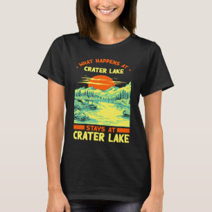 Fishing Boating Camping Lake Vacation Crater Lake T-Shirt