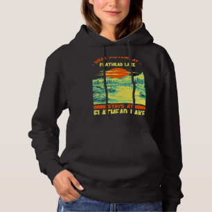 Fishing Boating Camping Lake Vacation Flathead Lak Hoodie