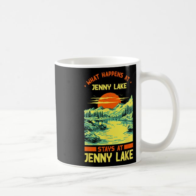 Fishing Boating Camping Lake Vacation Jenny Lake  Coffee Mug (Right)