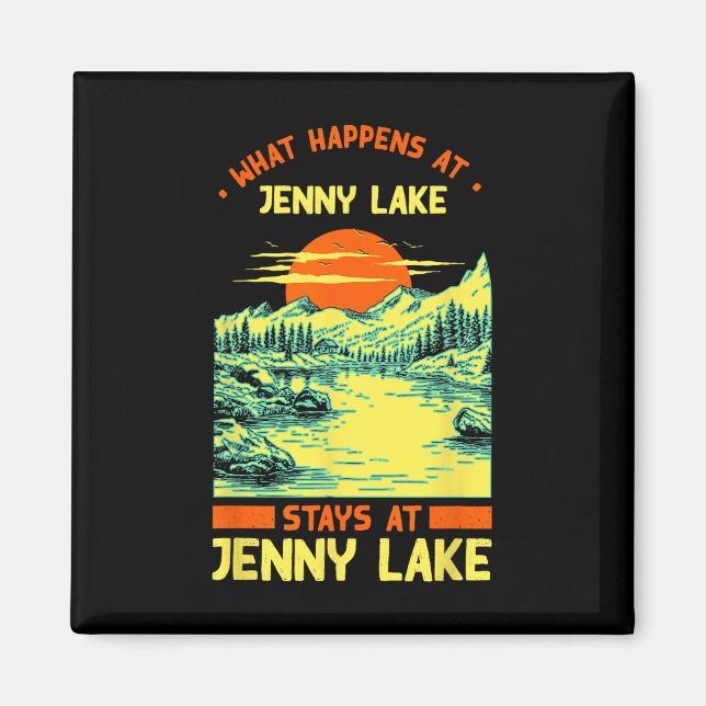 Fishing Boating Camping Lake Vacation Jenny Lake  Magnet (Front)