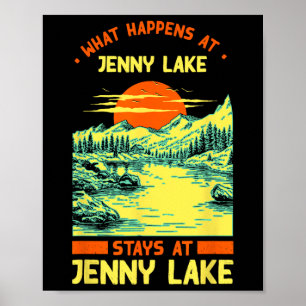 Fishing Boating Camping Lake Vacation Jenny Lake Poster