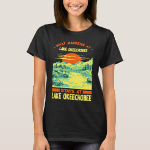 Fishing Boating Camping Lake Vacation Lake Okeecho T-Shirt