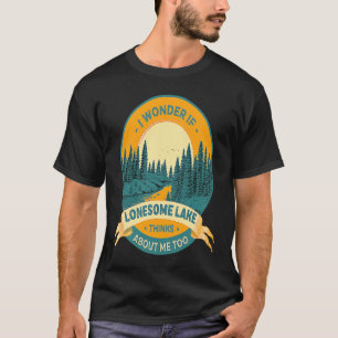 Fishing Boating Camping Lake Vacation Lonesome Lak T-Shirt