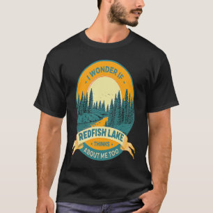 Fishing Boating Camping Lake Vacation Redfish Lake T-Shirt