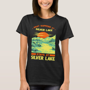 Fishing Boating Camping Lake Vacation Silver Lake T-Shirt