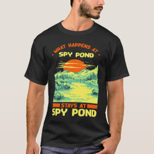 Fishing Boating Camping Lake Vacation Spy Pond T-Shirt
