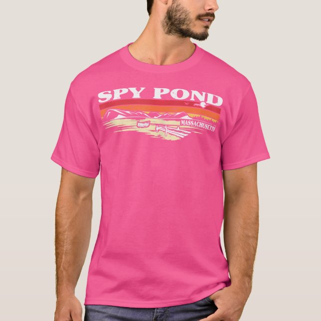 Fishing Boating Camping Lake Vacation Spy Pond T-Shirt (Front)