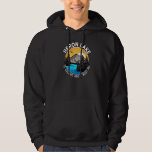 Fishing Boating Camping Lakeview Heron Lake Hoodie