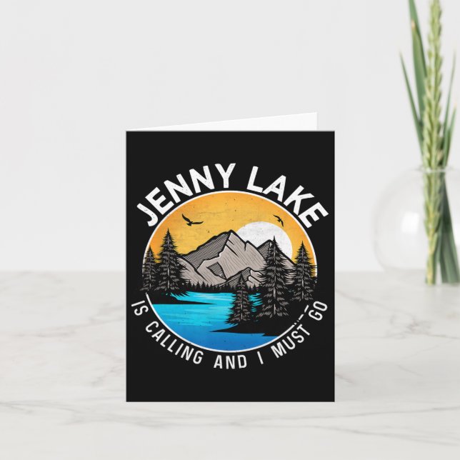 Fishing Boating Camping - Lakeview Jenny Lake  Card (Front)