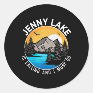 Fishing Boating Camping - Lakeview Jenny Lake Classic Round Sticker