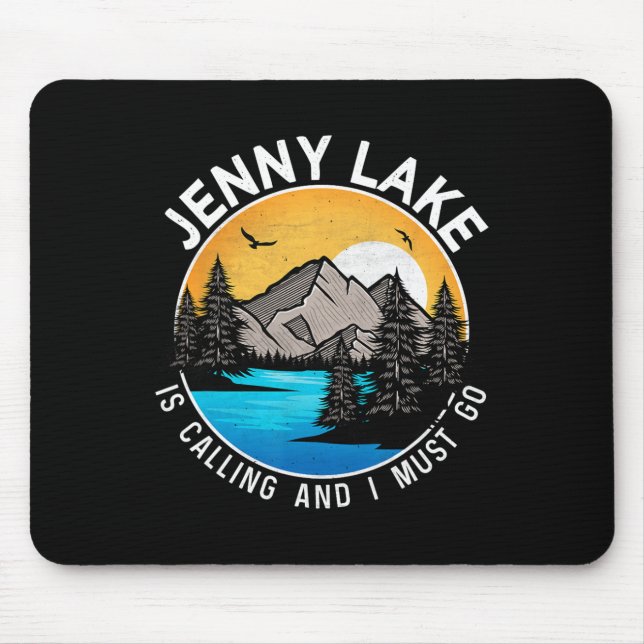 Fishing Boating Camping - Lakeview Jenny Lake  Mouse Mat (Front)