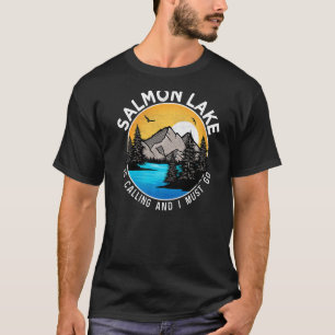 Fishing Boating Camping Lakeview Salmon Lake T-Shirt