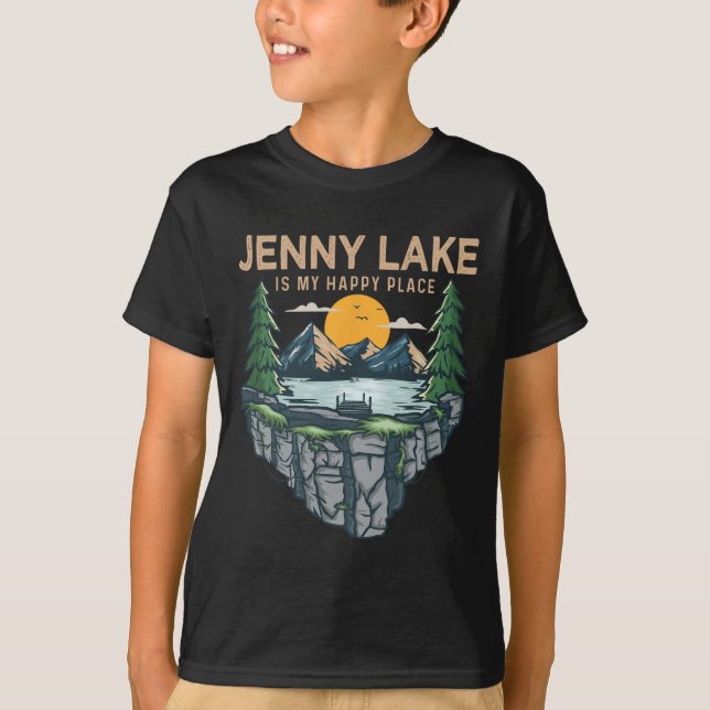 Fishing Boating Camping - My Happy Place Jenny Lak T-Shirt (Front)
