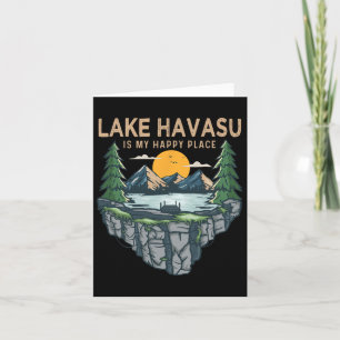 Fishing Boating Camping - My Happy Place Lake Hava Card