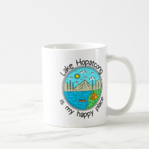 Fishing Boating Camping - My Happy Place Lake Hopa Coffee Mug