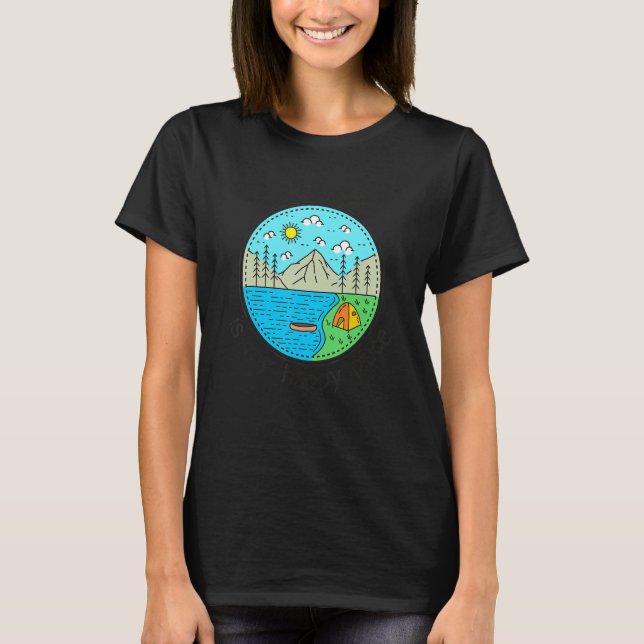 Fishing Boating Camping  My Happy Place Lake Lure T-Shirt (Front)