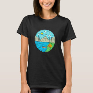 Fishing Boating Camping My Happy Place Salmon La T-Shirt