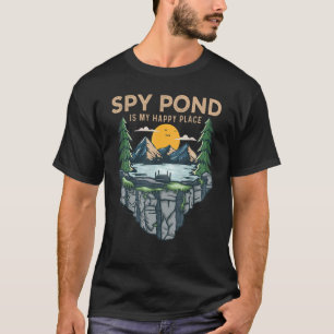 Fishing Boating Camping My Happy Place Spy Pond 1 T-Shirt