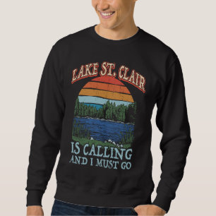 Fishing Boating Camping Retro Lake Vacation Lake S Sweatshirt