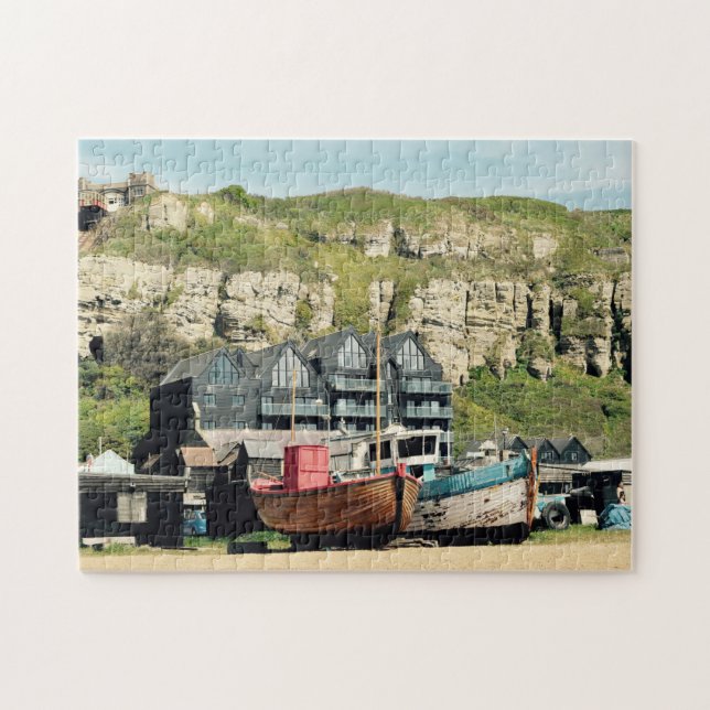 Fishing Boats at Hasting Sussex Jigsaw Puzzle (Horizontal)