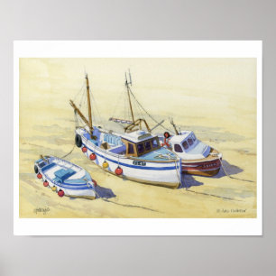 Fishing boats at St Ives, Cornwall Poster