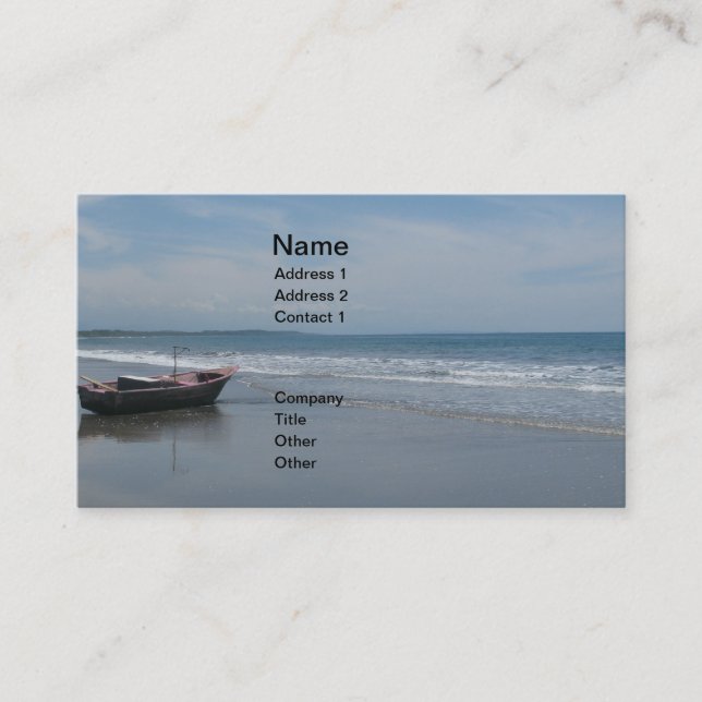 Fishing Boats at the Beach Business Card (Front)