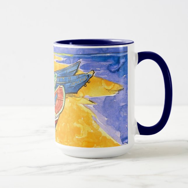 Fishing Boats Beach Saintes-Maries Van Gogh Fine Mug (Right)