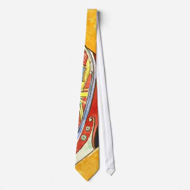 Fishing Boats Beach Saintes-Maries Van Gogh Fine Tie (Front)